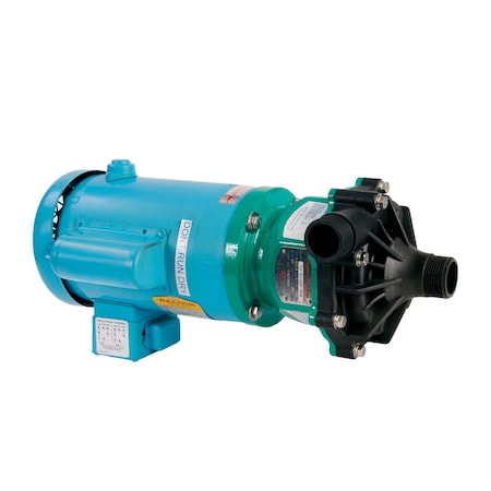Hayward Flow Control Horizontal Centrifugal Mag Drive Pump, 100 GPM, ETFE, 2-HP, 3-PH 1M105TVT36