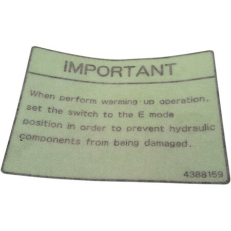 John Deere LABEL, JOHN DEERE OEM 4388159 4388159