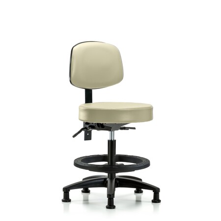 Blue Ridge Ergonomics Bench Stool, Med, Vin, Bk, Tilt, BF, Gld, Wht BR-VMBST-RG-T1-BF-RG-8501