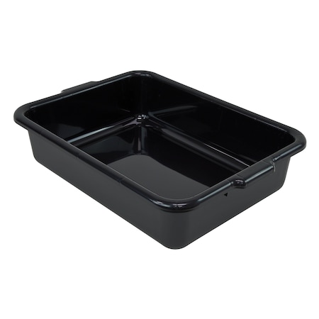 Quantum Storage Systems BUS/UTILITY TUB 21in x 15in x 5in, FLAT BOTTOM PP BLACK FSB-21155BK
