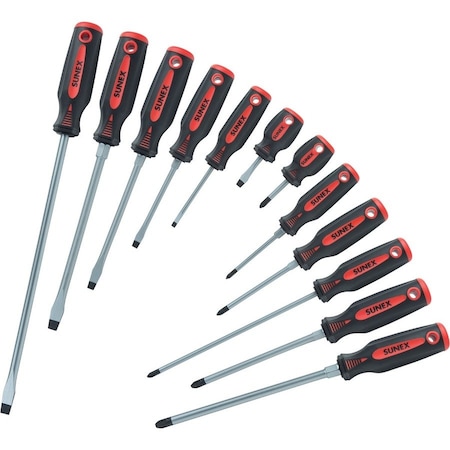 Sunex Screwdriver Set, Combination, 12 pcs. 1112SS