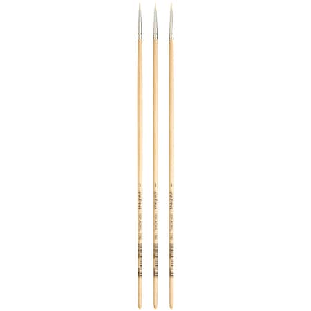 Da Vinci TOP-ACRYL White Brush, Synthetic, Acrylic & Oil, Round, Series 7782, Size 1, 3PK VA-7782_1