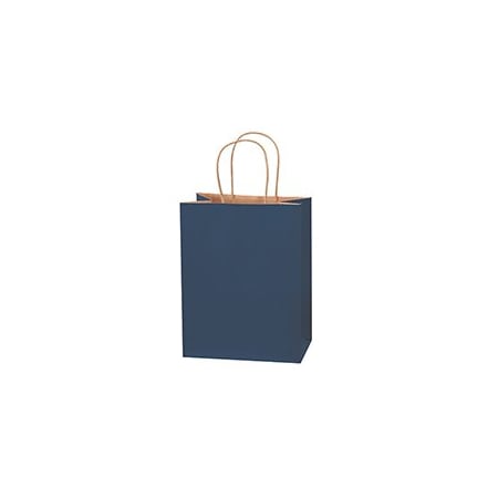 Bubblefast 250-8 x 4 1/2 x 10 1/4'' Navy Tinted Shopping Bags, 250PK BFBGS116N