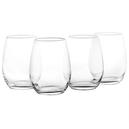 Martha Stewart Everyday 4 Piece 19oz Stemless Wine Glass Set 136436.04