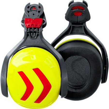 Protos Pfanner Earmuffs, Red and Yellow 15570