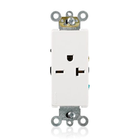 Leviton PlugsandReceptacles, 20A, 250VAC, Wht, Nylon 16441-W