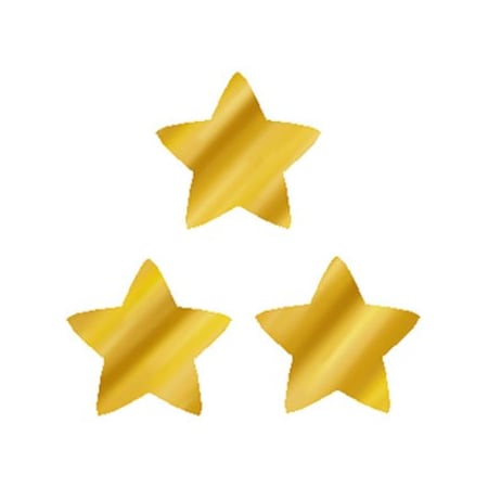 Trend Enterprises Gold Foil Stars superShapes Stickers, 400 Per Pack, PK6 T46602