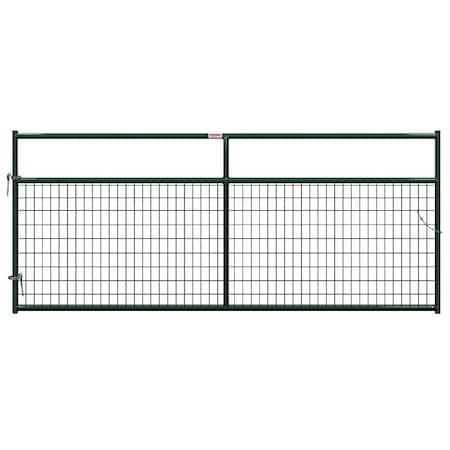 Behlen Country Wire-Filled Gate, 120 in W Gate, 50 in H Gate, 6 ga Mesh Wire, 2 x 4 in Mesh, Green 40132102