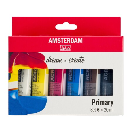 Amsterdam Acrylic Paint, Satin, Acrylic Base, Assorted 17820500