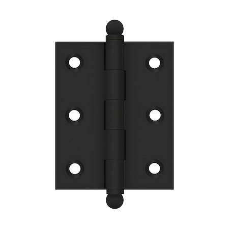 Deltana 2 1/2 in x 2 in Hinge, w/ Ball Tips in Paint Black Pair CH2520U19