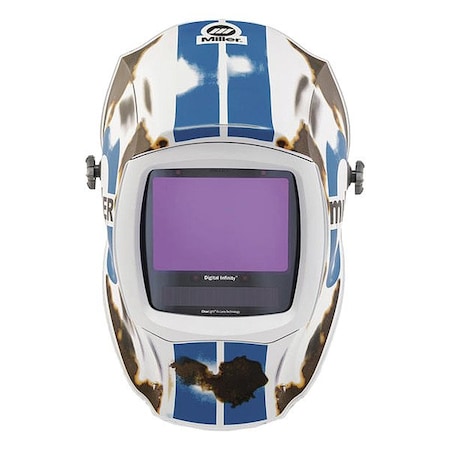 Miller Electric Welding Helmet, Black/Blue/Brown/Orange 296782