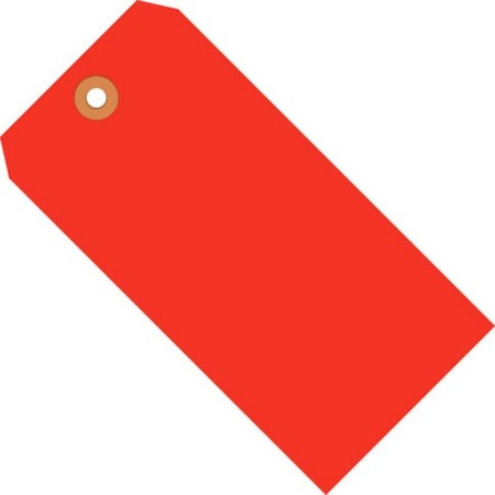 Partners Brand Shipping Tags, 13 Pt., 6 1/4" x 3 1/8", Fluorescent Red, PK1000 G12081C