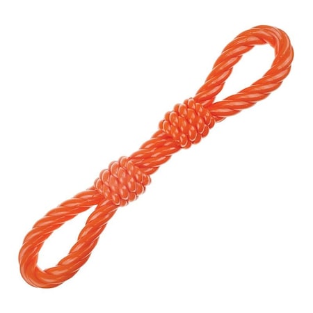 Infinity Dog Toy, Double Fist Tug, Thermoplastic Rubber, Orange ZD2055 69