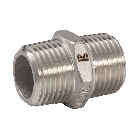 Proline Series Stainless Steel 3/8-in MIP x 3/8-in MIP Hex Nipple SN-783