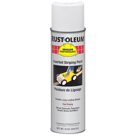 Rust-Oleum Inverted Striping Paint, 20 oz, White, Solvent -Based 2391838V