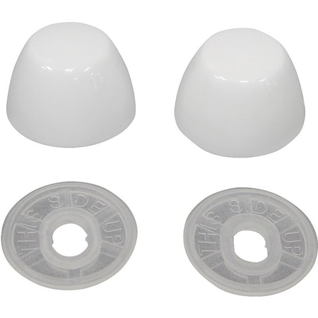 Worldwide Sourcing Toilet Bolt Cap Round White PMB-475-3L