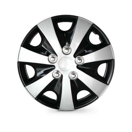 Altertrim 16 in Univ Hubcaps, Snap-On, (Slvr & Blk Lacq), 4PK CHB-5051-DP-16
