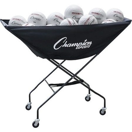 Champion Sports Collapsible VolleyBall, Cart Hds 24 Balls VCPRO