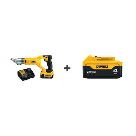 Dewalt Shear Kit, 20V, Bonus Battery DCS491M2/DCB204
