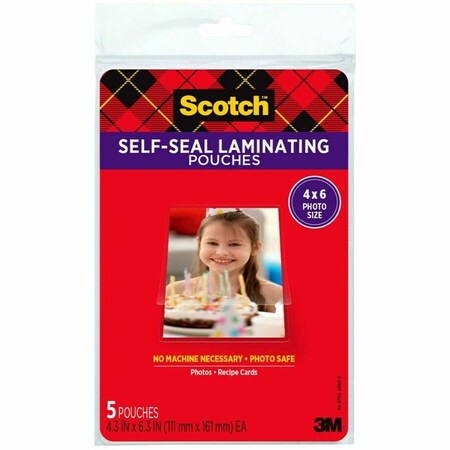 Scotch Pouch, Lam, 4"X6", Glossy, PK5 PL900G