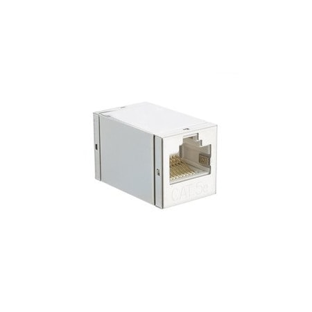 Cable Wholesale Shielded Cat5e Inline Coupler, Silver, RJ45 Female 301-C50S