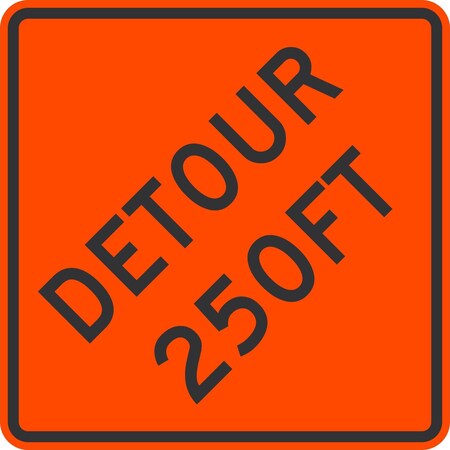 Lyle Detour 250FT, 36x36, High Intensity Prismatic, Orange G-16199-HI_36x36