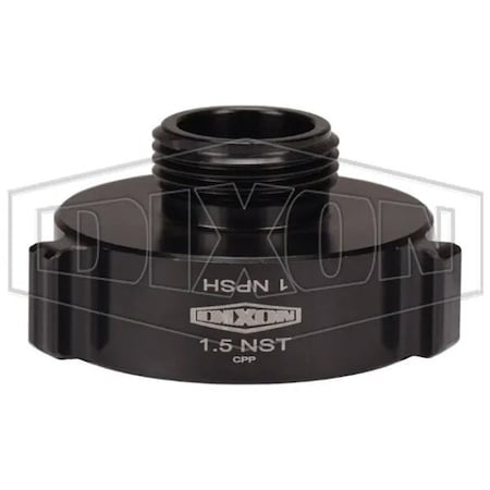 Dixon Style N37 Rocker Lug Hydrant Adapter, 1-1/2 x 1 in, Female NST NH x MNPSH Connection, Hardcoat Ano N37-15F10S
