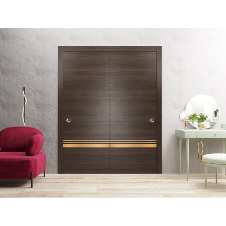 Sartodoors Sliding Closet Bypass Doors Planum 2010 Solid Core Modern Interior PLANUM2010DBD-CA-36