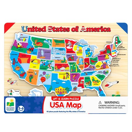 The Learning Journey International Lift & Learn USA Map Puzzle 501726