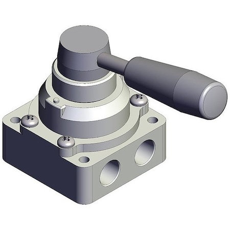Smc Hand Valve, Exhaust, VH, Three-Position VH201-02