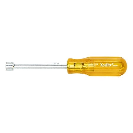 Xcelite Nutdriver, 5/16in, Drilled, Magnetic, Amber 10MN