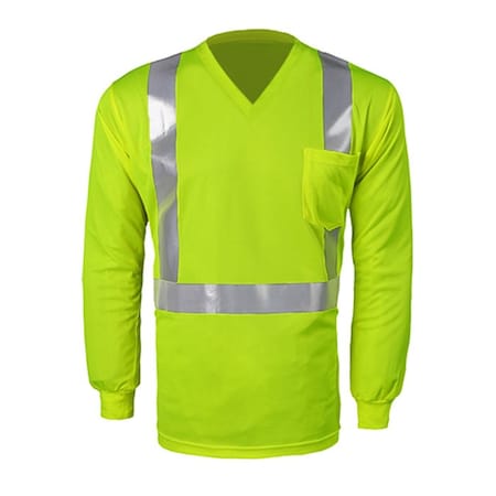 2W International Long Sleeve, X-Large, Lime, Class 2 TLBE125C-2 XL