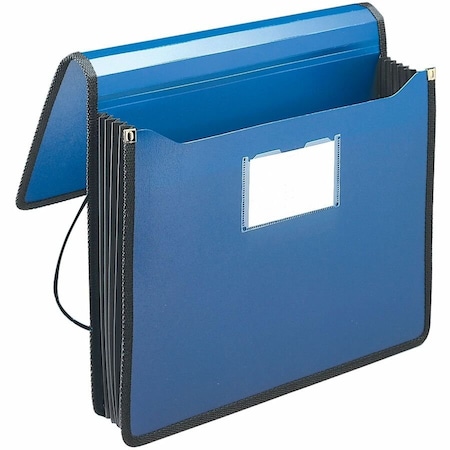 Smead Premium 5-1/4" Accordion Expansion Wallets, Poly, Letter, Navy Blue 71503