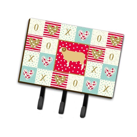 Carolines Treasures 6 x 2 x 9 in. Horned Dorset Sheep Love Leash or Key Holder CK5407TH68