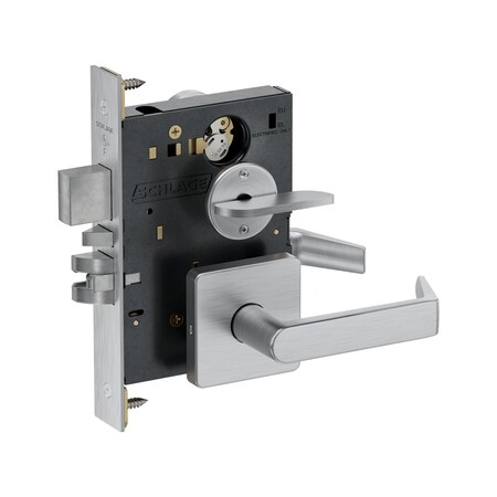 Schlage Grade 1 Entrance/Office w/Deadbolt Mortise Lock, Standard Cylinder, Rhodes Lever, D Rose, Satin Chrome PM453P RHOD 626