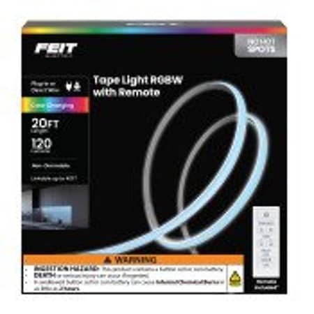 Feit Electric CONT TAPE LT NON-SMRT RGB 20FT TAPE240/COB/RGB
