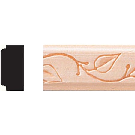 House Of Fara 11/16'' W.x3/4'' H.x8 ' L. Natural MDF Decorative Vine Detail Casing Molding 691