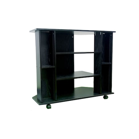Homeroots 35in Black Open Shelving TV Stand 468918