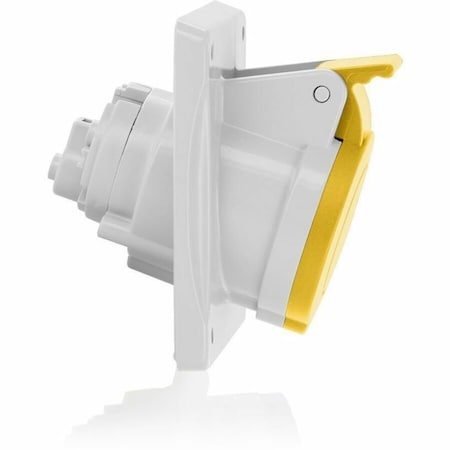 Leviton Pin & Sleeve Receptacle, 16 A, 100/130V AC, 2 Pole, Yellow S216-R4