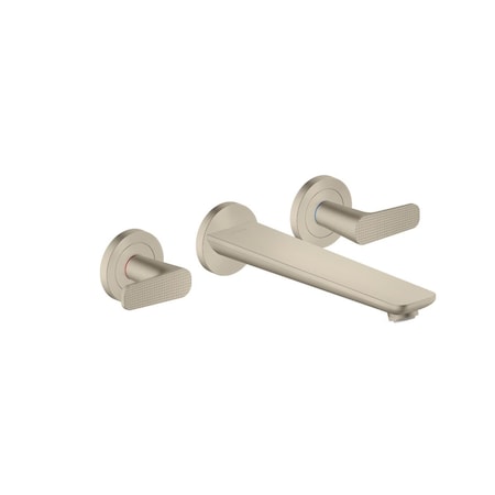 Axor Citterio C 3-Hole Wall-Mounted Tub Filler- Cubic Cut in Brushed Nickel 49483821