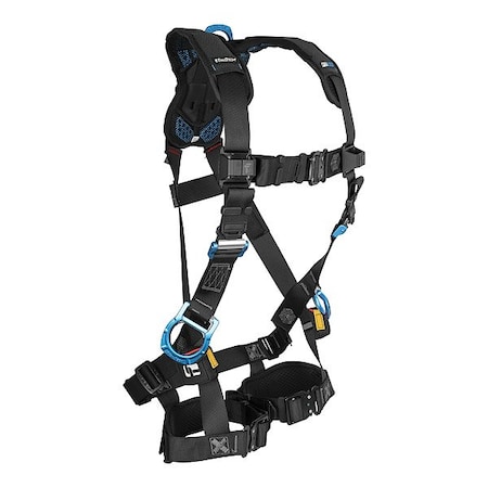 Falltech FT-One Full Body Harness, 3XL, Cam Chest/ Tongue Leg Straps, Back, Hips D-Ring 81293D3X
