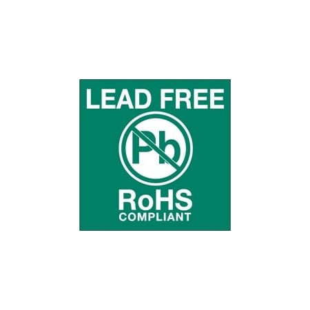 Bubblefast 2 x 2'' - ''Lead Free RoHs Compliant'' Labels BFSCL244