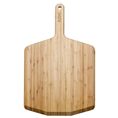Ooni Pizza Peel and Serving Board, Bamboo Blade, Brown Handle UU-P08200