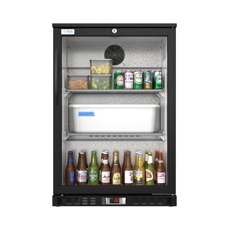 Koolmore One Door Back Bar Cooler Counter Height Beverage, Refrigerator, Mini Drink Fridge BC-1DSW-BK