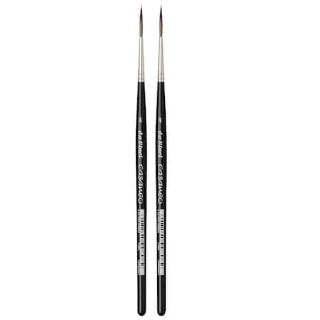 Da Vinci CASANEO Rigger, Extra Soft Synthetics, Watercolor & Acrylic, Liner, Series 1290, Size 4, 2PK VA-1290_4