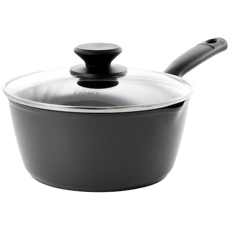 Oster Kingsway 2.6 Quart Aluminum Nonstick Saucepan in Black 137521.02