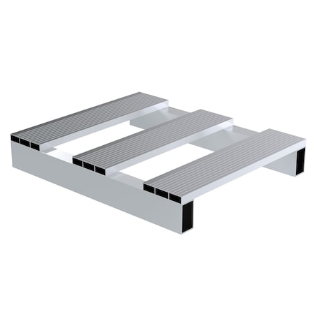 Vestil Aluminum Skid, 24 in L, 20 in W, 3.75 H SKID-2024-A