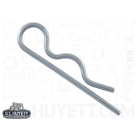 Huyett Bridge Pin, Zinc Plated Spring Steel, 0.062 in Wire Dia x 1.547 in Length x Fits 7/32 in Shaft BP-114