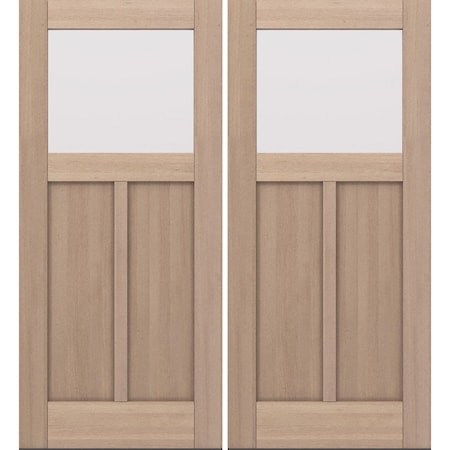 Doornmore CRF-P2G1, 74.5" x 82" ( 2x36" Door) Right Hand, Mahogany Top View Exterior Door CRF-P2G1-SW-3680_2_RI
