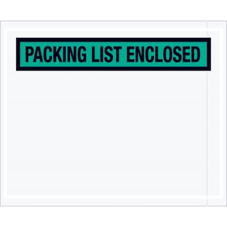 Zoro Select Packing List Envelopes, Green, PK1000 PL455